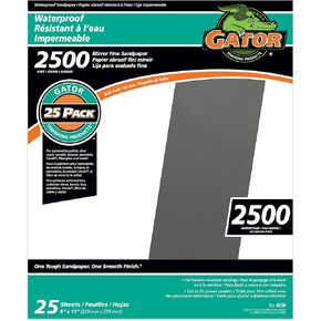 Gator 9" x 11" Waterproof Sanding Sheets, 320 Grit, 25 Pack in Kuwait