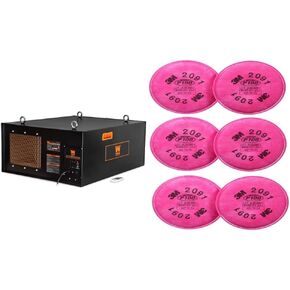 WEN 3417 3-Speed Remote-Controlled Industrial-Strength Air Filtration System (556/702/1044 CFM) and 3M 2091 P100 Particulate Filter, 3 Pairs in Saudi Arabia