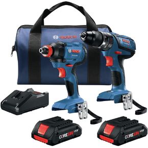 BOSCH GXL18V-239B25 CORE18V 2-Tool Power Tool Combo Kit with Soft Case (2-Batteries Included and Charger Included) in Saudi Arabia