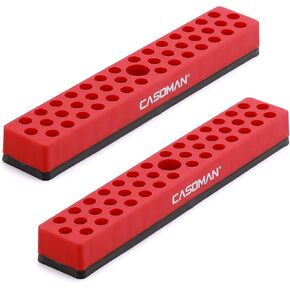 CASOMAN 2PCS 1/4" Hex Bit Organizer with Magnetic Base - Blue, 86 Hole Bit Organizer with Strong Magnetic Base, Magnetic Bit Organizer for Your Specialty in Saudi Arabia