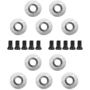 12mm Round Carbide Inserts Cutters Indexable, 10pcs Carbide Wood lathe tools Replacement Inserts with Screws Fits For Woodworking Lathe Wood Turning tools in Kuwait