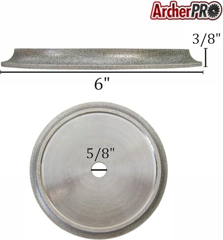 Archer PRO 6" x 3/8" Bullnose Tile Blades, Diamond Profile Wheels for Tile Cutting, Grinding, profiling. for Wet Tile Saw only. in Saudi Arabia