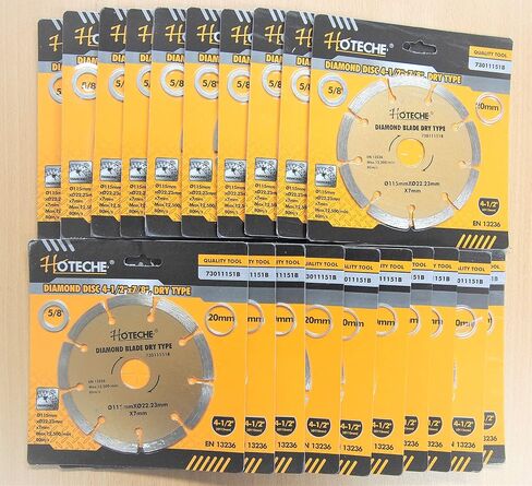 Lot of (20) 4-1/2" Diamond Blade Dry Segmented Arbor 7/8" 5/8" 20mm in Saudi Arabia