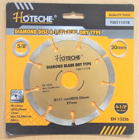 Lot of (20) 4-1/2" Diamond Blade Dry Segmented Arbor 7/8" 5/8" 20mm in Saudi Arabia