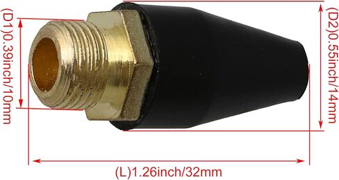 RDEXP Automotive Car Vehicle Accessory Air Tool Parts 1/8 Inch MNPT Black Rubber Tip Air Nozzle for Blow Tool in Saudi Arabia