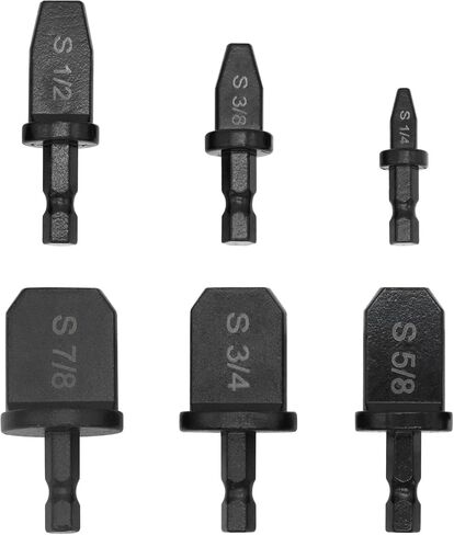 HVAC Tools Drill Bit Set, Air Conditioner Copper Pipe Expander Swaging Tool, Copper Tube Flaring Tool Spin Bit Set, Copper Tubing Flare Tool 6 Pcs Kit-1/4'', 3/8'', 1/2'', 5/8'', 3/4'', 7/8'' Bits in Saudi Arabia