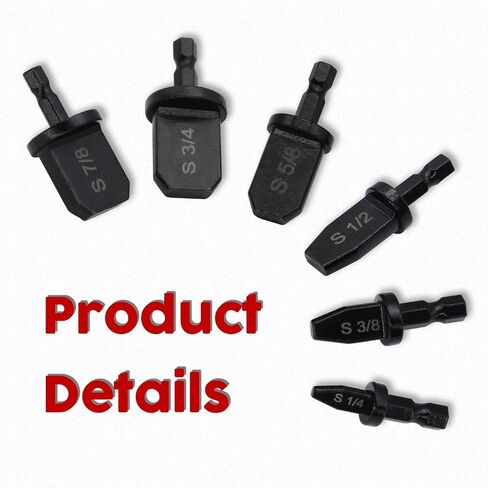 HVAC Tools Drill Bit Set, Air Conditioner Copper Pipe Expander Swaging Tool, Copper Tube Flaring Tool Spin Bit Set, Copper Tubing Flare Tool 6 Pcs Kit-1/4'', 3/8'', 1/2'', 5/8'', 3/4'', 7/8'' Bits in Saudi Arabia