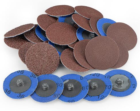 أقراص صنفرة سريعة التغيير مقاس 2 بوصة من RENOTEC، مطلية بأكسيد الألومنيوم، 30 قطعة، لطاحونة القالب الزاوية، لصنفرة وطحن وتلميع الأعمال الخشبية in Kuwait