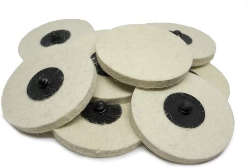 Benchmark Abrasives 2 Inch Sanding Discs Felt Quick Change Wool Buffing Pad for Drill & Die Grinder - Surface Conditioning Tool for Deburring, Polishing, Buffing Polishing Wheel for Drill - 10 Pack in Saudi Arabia