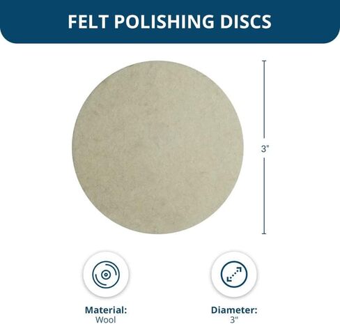 Benchmark Abrasives 2 Inch Sanding Discs Felt Quick Change Wool Buffing Pad for Drill & Die Grinder - Surface Conditioning Tool for Deburring, Polishing, Buffing Polishing Wheel for Drill - 10 Pack in Saudi Arabia