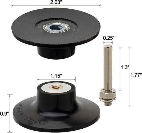 2-Pack 3" Disc Pad Holder Shank for Polishing, Sanding, Surface Preparation, 1/4" Shank in Saudi Arabia