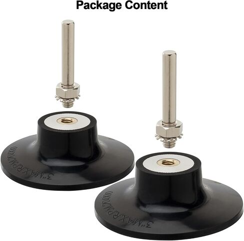 2-Pack 3" Disc Pad Holder Shank for Polishing, Sanding, Surface Preparation, 1/4" Shank in Saudi Arabia