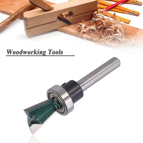 Mesee Dovetail Joint Bearing Router Bit، 1/4 بوصة شانك من الدرجة الصناعية تتوافق مع أدوات قطع الطحن الخشبية لصنع أدراج خزانة الأثاث - قطر القطع 5/8 بوصة in Saudi Arabia