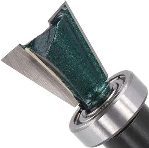 Mesee Dovetail Joint Bearing Router Bit، 1/4 بوصة شانك من الدرجة الصناعية تتوافق مع أدوات قطع الطحن الخشبية لصنع أدراج خزانة الأثاث - قطر القطع 5/8 بوصة in Saudi Arabia