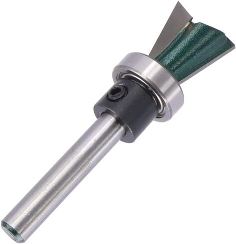 Mesee Dovetail Joint Bearing Router Bit، 1/4 بوصة شانك من الدرجة الصناعية تتوافق مع أدوات قطع الطحن الخشبية لصنع أدراج خزانة الأثاث - قطر القطع 5/8 بوصة in Saudi Arabia