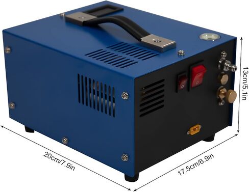 ضاغط هواء PCP محمول، مضخة ضاغط هواء كهربائية، مسدس هواء محمول خالي من الزيت/الماء 110 فولت ومضخة خزان غوص سكوبا مع محول طاقة وفلتر رطوبة الزيت لملء خزان PCP in Kuwait
