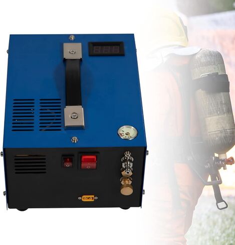 ضاغط هواء PCP محمول، مضخة ضاغط هواء كهربائية، مسدس هواء محمول خالي من الزيت/الماء 110 فولت ومضخة خزان غوص سكوبا مع محول طاقة وفلتر رطوبة الزيت لملء خزان PCP in Kuwait