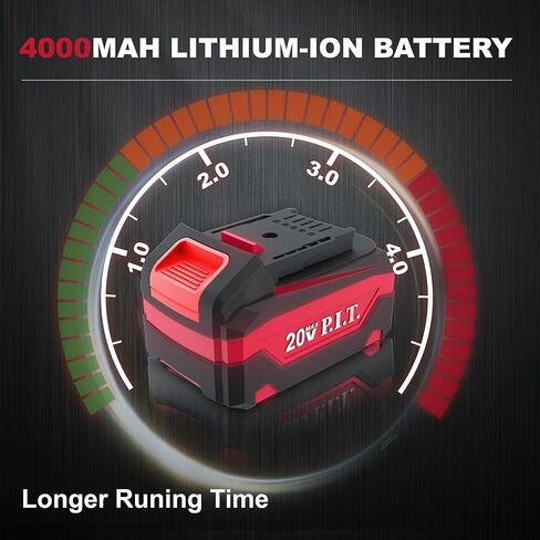 P.I.T. 20V Cordless Angle Grinder, 4 1/2 in. Power Angle Grinder 7/8 in.Arbor with 4.0 Ah Lithium-ion Battery and Charger, Diamond Cutting Wheel and Flap Discs in Kuwait