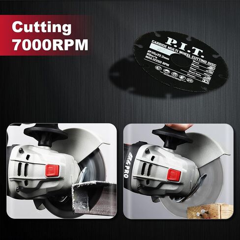 P.I.T. 20V Cordless Angle Grinder, 4 1/2 in. Power Angle Grinder 7/8 in.Arbor with 4.0 Ah Lithium-ion Battery and Charger, Diamond Cutting Wheel and Flap Discs in Kuwait