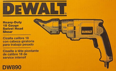 مقص معدني من ديوالت برأس دوار، 18GA (DW890)، أصفر in Saudi Arabia