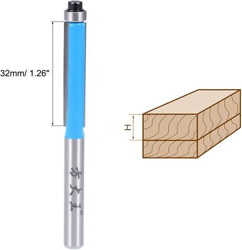 لقمة توجيه uxcell مقاس 1/4 ساق وقطر 1/4 بوصة. زخرفة فلوش مع محمل 2 مزامير كربيد لأداة قطع الطحن الخشبية in Saudi Arabia