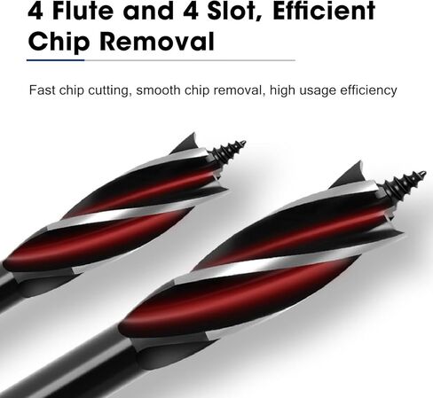 مجموعة لقمة مثقاب 4 قطع لقمة مثقاب خشبية 4 فلوت ساق سداسية قابلة للفصل لقمة مثقاب خشبية فعالة مجموعة لقمة مثقاب in Kuwait