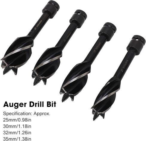 مجموعة لقمة مثقاب 4 قطع لقمة مثقاب خشبية 4 فلوت ساق سداسية قابلة للفصل لقمة مثقاب خشبية فعالة مجموعة لقمة مثقاب in Kuwait