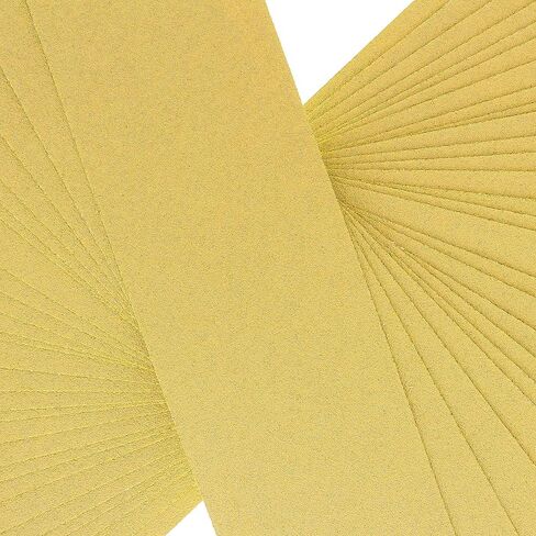 Dura-Gold Premium 80 Grit Gold Pre-Cut PSA Longboard Sandpaper Sheets, Box of 20, 2-3/4" x 16-1/2" Self-Adhesive Stickyback Sandpaper for Automotive, Woodworking Air File Sander, Hand Sanding Block in Saudi Arabia
