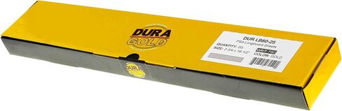 Dura-Gold Premium 80 Grit Gold Pre-Cut PSA Longboard Sandpaper Sheets, Box of 20, 2-3/4" x 16-1/2" Self-Adhesive Stickyback Sandpaper for Automotive, Woodworking Air File Sander, Hand Sanding Block in Saudi Arabia