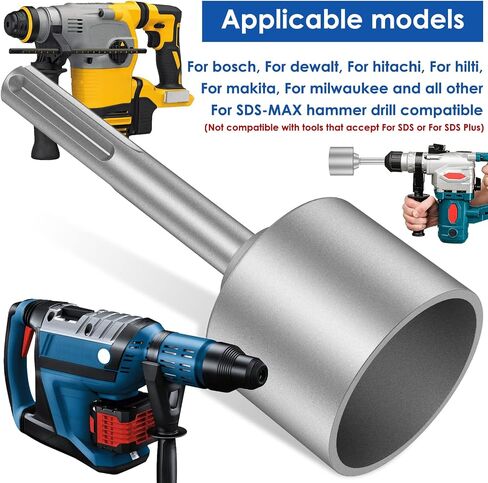 Ground Rod Driver 30/45/65mm Heavy Duty Steel Drill Bit Driver Wear Resistant Wide Compatibility Ground Rod Bits Socket for Rotary Hammer Drill Grounding Rods(30mm,silver) in Saudi Arabia