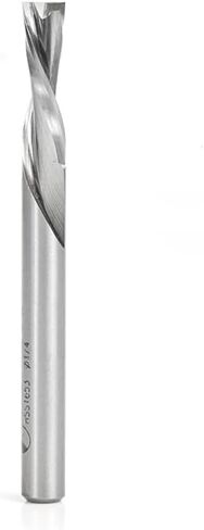 Amana Tool HSS1655 لقم توجيه لولبية فلوت مزدوج قطع معدنية من الألومنيوم 1/4 D × 1 × 1/4 بوصة لقمة توجيه مقطوعة للأسفل من الفولاذ عالي السرعة in Kuwait