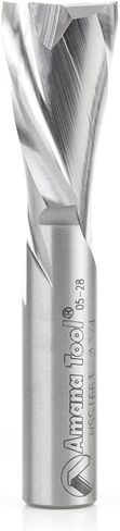 Amana Tool HSS1655 لقم توجيه لولبية فلوت مزدوج قطع معدنية من الألومنيوم 1/4 D × 1 × 1/4 بوصة لقمة توجيه مقطوعة للأسفل من الفولاذ عالي السرعة in Kuwait