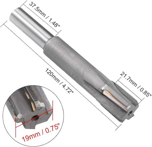 uxcell Chucking Reamer 6mm, H7 Tungsten Carbide Lathe Machine Reamer 4 Straight Flutes, Round Shank Milling Cutting Tool, for Metal Non-Ferrous Metal Copper in Saudi Arabia