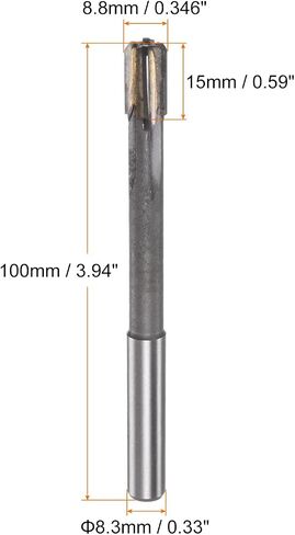 Chucking Reamer 7.3mm H7 C1/K30 Carbide Tip Precision Straight Flutes Round Shank Lathe Machine Milling Cutter in Kuwait