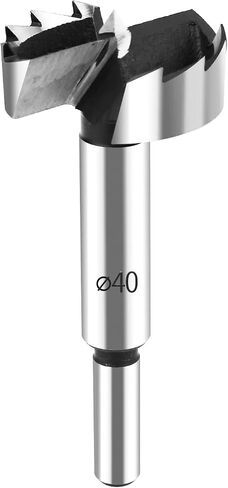 HPHOPE 1" Forstner Bit for Wood, High-Speed Steel, Round Shank | Clean Flat-Bottom Holes, Precision Center Spur, Fast Chip Removal, for Hardwood, Softwood and Plywood in Saudi Arabia