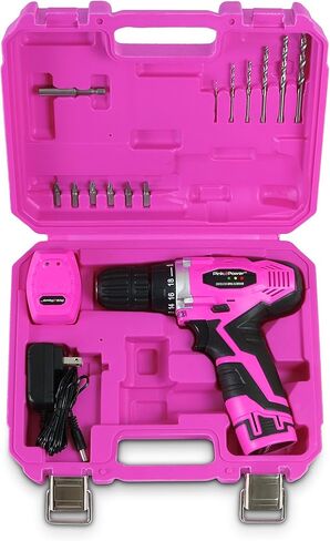 مجموعة أدوات الحفر والسائق بدون أسلاك PP121LI 12 فولت من بينك باور لجراب أدوات، مثقاب كهربائي من الليثيوم، مجموعة حفر بطارية وشاحن in Kuwait