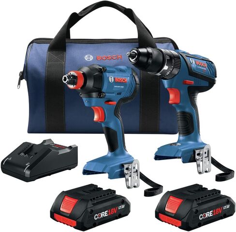 BOSCH GXL18V-239B25 CORE18V 2-Tool Power Tool Combo Kit with Soft Case (2-Batteries Included and Charger Included) in Saudi Arabia