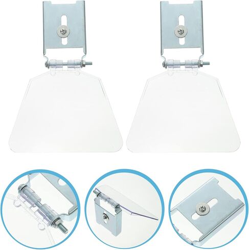 Bench Eyeshield, 2 Pcs Stainless Steel Bench Guard Shield Eyeshield Replacement Kit Eye Shield Accessories for Bench Type 125/150 Grinders in Saudi Arabia