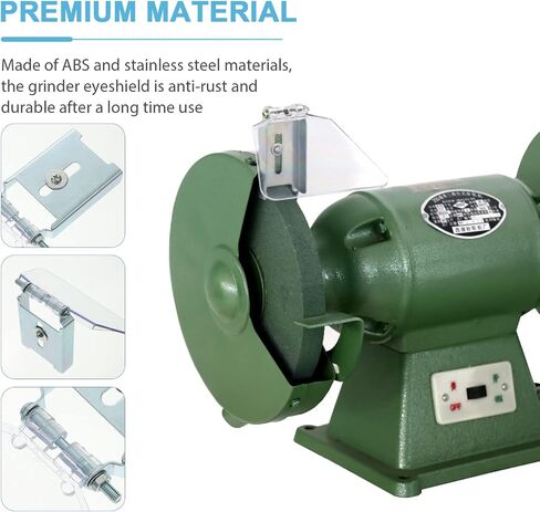 Bench Eyeshield, 2 Pcs Stainless Steel Bench Guard Shield Eyeshield Replacement Kit Eye Shield Accessories for Bench Type 125/150 Grinders in Saudi Arabia