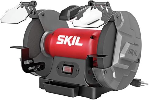 SKIL 3.0 Amp 8 In. Bench Grinder with Built-in Water Cooling Tray & LED Work Light - BI9502-00 in Saudi Arabia