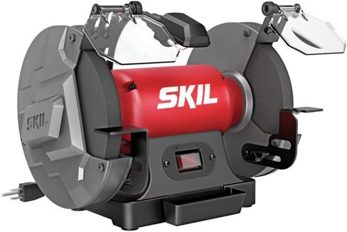 SKIL 3.0 Amp 8 In. Bench Grinder with Built-in Water Cooling Tray & LED Work Light - BI9502-00 in Saudi Arabia