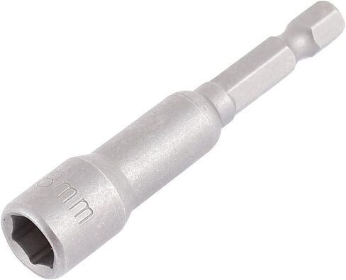 Aexit 8mm Hex Screwdriver Bits Socket Nut Driver Setter Magnetic Power Gray Nut Driver Bits 65mm Long in Saudi Arabia