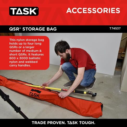 قضيب دعم سريع Task T74500-2 مقاس 63 بوصة إلى 120 بوصة، نظام دعم قابل للتعديل، سعة قصوى 132 رطلًا، عبوتان in Kuwait