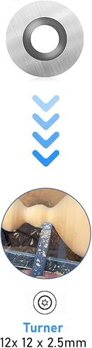 12mm Round Carbide Inserts Cutters Indexable, 10pcs Carbide Wood lathe tools Replacement Inserts with Screws Fits For Woodworking Lathe Wood Turning tools in Kuwait