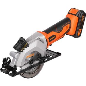AIOPR 20V 4-1/2" Cordless Mini Circular Saw with Laser Guide, Rip Guide, Vacuum Adapter and 2 Blades (97630L) in Kuwait