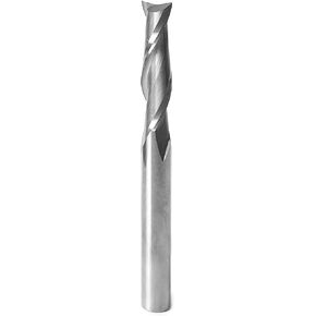 DashHound BRU225 Solid Carbide Router Bit Up Cut Spiral Bit 2 Flutes with 1/4" CD X 1" CL X 1/4" Shank X 2-1/2" OL