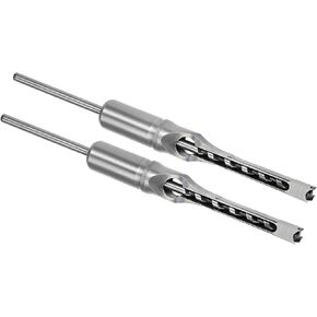 CoCud Square Hole Drill Bit, 5/16" High Carbon Steel Square Eye Hollow Chisel Auger with Case - (Applications: for Woodworking Drilling & Repairing), 2-Pieces in Kuwait