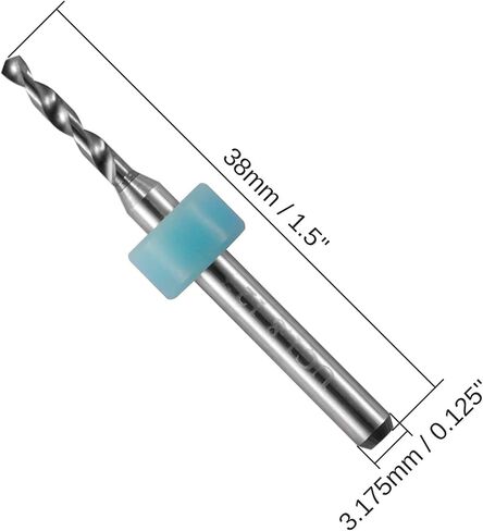 Genmitsu 30pcs PCB Drill Bits Set, 0.1mm-3.0mm, 1/8" Shank Spiral Flute CNC Router Bits for Print Circuit Board Jewelry CNC Engraving, PD30A in Saudi Arabia