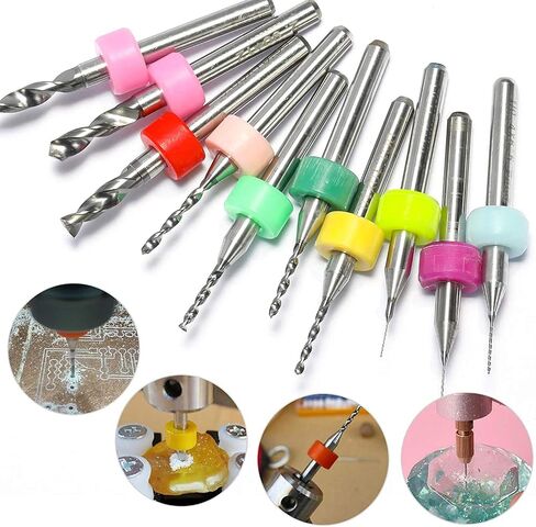 Genmitsu 30pcs PCB Drill Bits Set, 0.1mm-3.0mm, 1/8" Shank Spiral Flute CNC Router Bits for Print Circuit Board Jewelry CNC Engraving, PD30A in Saudi Arabia