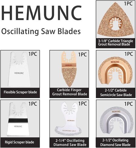 118PC Oscillating Tool Blades, Oscillating Multitool Saw Blades Accessories Kit in Saudi Arabia
